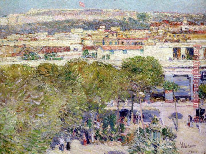 childe hassam Place Centrale and Fort Cabanas - Havana